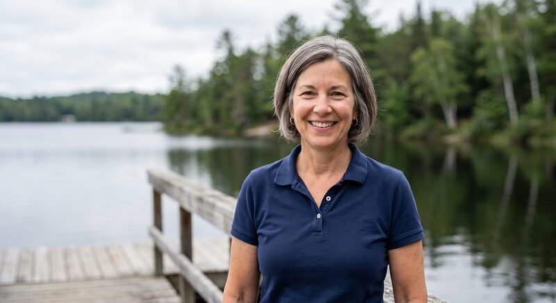 Carol Aho at the waterfront